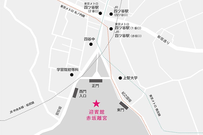 迎賓館地図