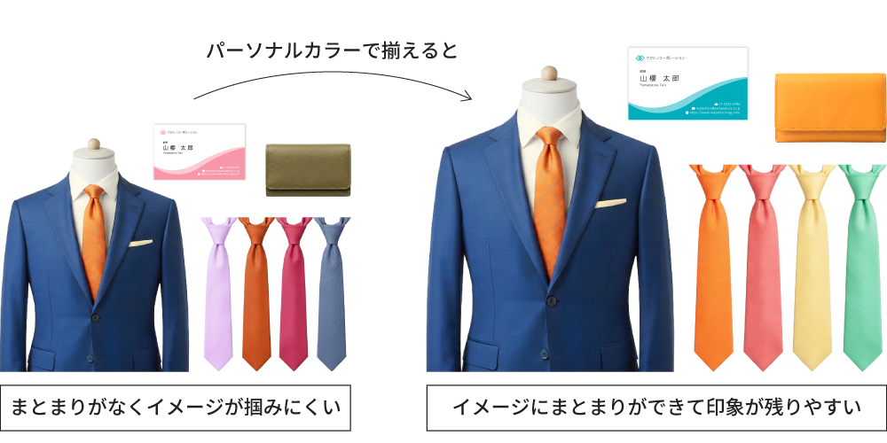 パーソナルカラーで印象アップ